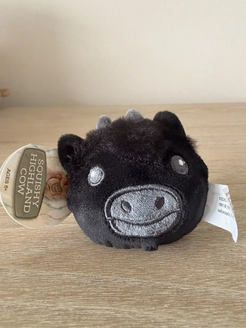 Gener8 Black Highland Cow Maltose Filled Squishy Plush Sensory Fidget 2026